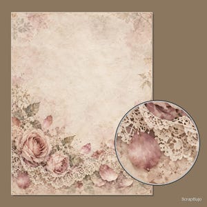 Pizzo e rosa romantici immagine 15