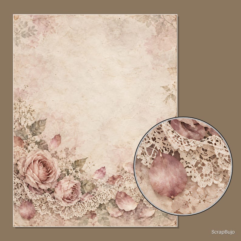 Pizzo e rosa romantici immagine 15