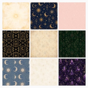 Mystical Grimoire Collage Papers | Vintage Witchy Junk Journal Backgrounds (Digital Download) preview 2