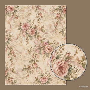Pizzo e rosa romantici immagine 12