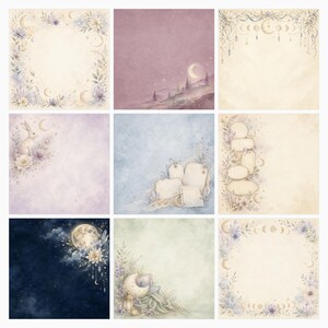 Mystic Moon Lunar Magic Scrapbook Papers, Celestial Die Cuts (Digital Download) preview 5