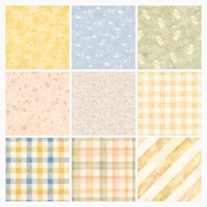 Golden Angel Nursery Papers, Watercolor Baby Angel Die Cuts (Digital Download) preview 3