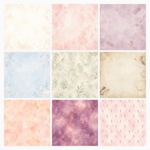 Blush Manicure Digital Scrapbook Bundle, Watercolor Nail Salon Papers (Digital Download) preview 5
