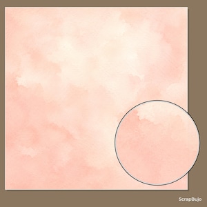Coastal Pink Watercolor Digital Scrapbook Papers (45 JPG), Beach Cottage Die Cuts (Digital Download) preview 4