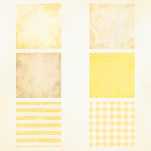 Baby Yellow Watercolor Nursery Digital Paper Pack, Teddy Bear Bunny Clipart (Digital Download) preview 3