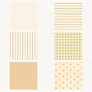 Tiny Safari Friends Digital Paper Pack | Baby Animals Watercolor Patterns (Digital Download) preview 5