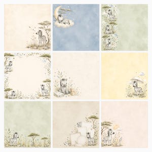 Baby Zebra Safari Watercolor Papers, Die Cuts (Digital Download) preview 4