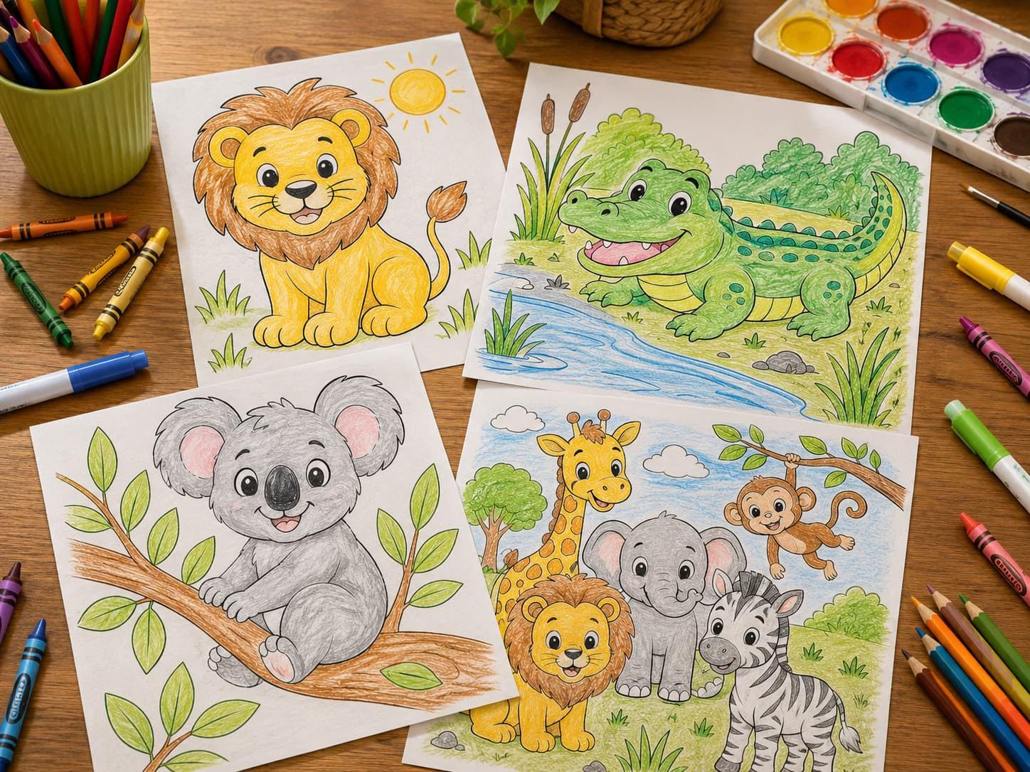 Safari Animals Coloring Pages