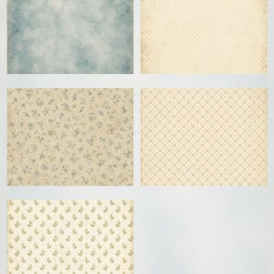 Antique Sage Manor Botanical Digital Paper Pack, Shabby Chic Junk Journal Pages (Digital Download) preview 5