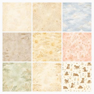 Baby Leopard Safari Watercolor Papers, Die Cut Sheets (Digital Download) preview 2