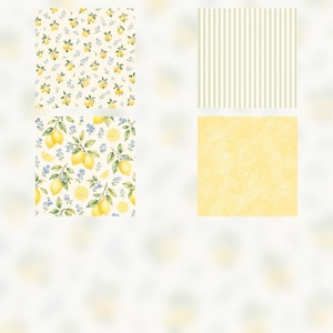 Watercolor Lemon Digital Paper Pack | Summer Citrus Scrapbook Journal Pages (12×12 PDF) preview 4