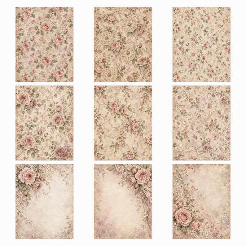 Pizzo e rosa romantici immagine 4