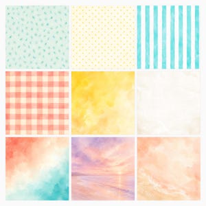 Summer Beach Watercolor Papers, Coastal Tropical Junk Journal (Digital Download) preview 5