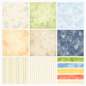 Pixel Builder Adventure Scrapbook Papers, Watercolor Blocks, Gamer Journal Cards (Digital Download) preview 5