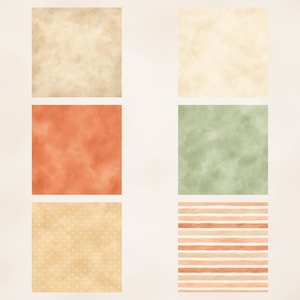 Baby Pink Boho Watercolor Digital Paper Pack, Nursery Scrapbook Clipart (Digital Download) preview 2