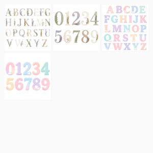 Alphabet and Numbers Printable Bundle | 20 Styles, JPG Files (Digital Download) preview 6