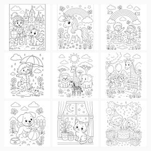 Summer Coloring Pages Bundle | Astronaut, Planets, Rockets (PDF, JPG, SVG) preview 5