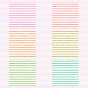Pastel Watercolor Stripes Digital Paper Pack | 36 Scrapbook Papers (Digital Download) preview 6