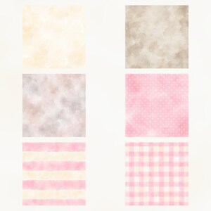 Baby Pink Watercolor Nursery Digital Paper Pack, Scrapbook Journal Kit (Digital Download) preview 2