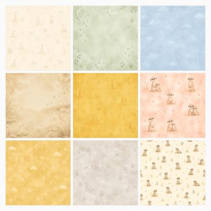 Baby Meerkat Safari Watercolor Papers, Nursery Scrapbook Bundle (Digital Download) preview 2