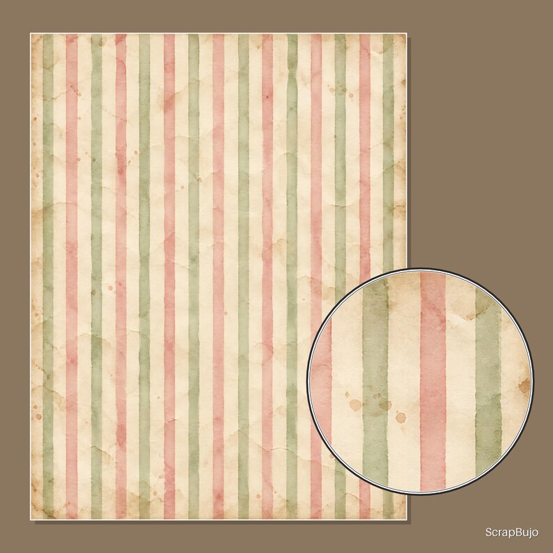 Vintage-Scrapbook-Papiere im Shabby-Chic-Stil mit Blumenmuster | 40 digitale Hintergründe im US-Letter-Format Bild 9