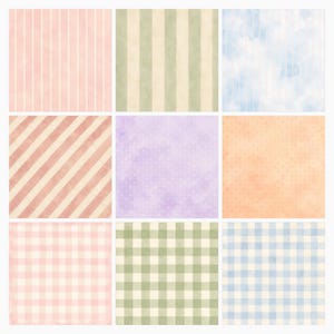 Maternity Baby Shower Digital Paper Pack, 40 Nursery Patterns, Journal Backgrounds (Digital Download) preview 3