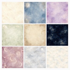 Mystic Moon Lunar Magic Scrapbook Papers, Celestial Die Cuts (Digital Download) preview 2