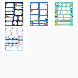 Sports Space Digital Paper Pack, US Letter, Kids Stationery, Rockets, Planets, Soccer (Digital Download) preview 4