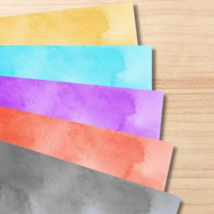Pastel Watercolor Digital Paper Pack, Soft Rainbow Colors, Scrapbook Backgrounds (12×12 JPG) preview 2