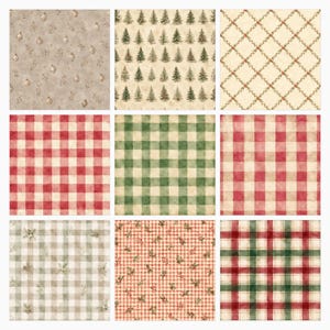 Vintage Christmas Digital Paper Collection (113 JPG) preview 5