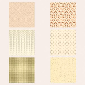 Soft Boho Vintage Digital Paper Pack Patterns, Textured Solids (Digital Download) preview 3