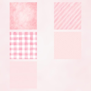Pink Nursery Digital Paper Pack | Bunny, Bear, Floral Patterns (Digital Download) preview 3