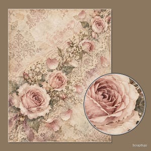 Pizzo e rosa romantici immagine 14