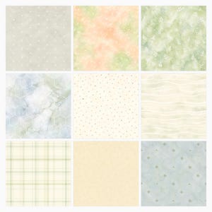 Vintage Sage Garden Digital Paper Pack, Floral Scrapbook, Shabby Chic Backgrounds (Download) preview 2