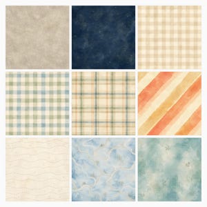 Summer Camping Scrapbook Papers, Watercolor RV Road Trip, Lake Beach Journal Cards (Digital Download) preview 2