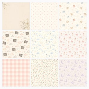 Maternity Watercolor Digital Paper Pack, Baby Shower Journal Cards (Digital Download) preview 5