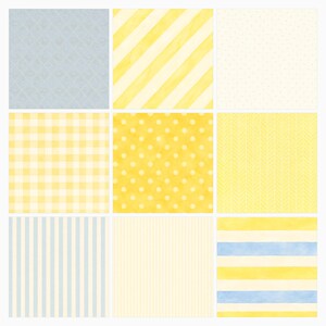 Lemon Sky Pastel Digital Paper Pack, 40 Watercolor Patterns (Digital Download) preview 3