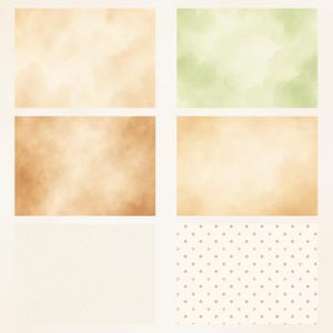 Tiny Safari Friends Digital Paper Pack | Baby Animals Watercolor Patterns (Digital Download) A4 PDF preview 4