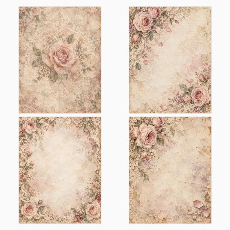 Pizzo e rosa romantici immagine 6