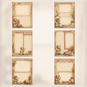 Sweet Bakery Junk Journal Kit, Vintage Recipe Pages, Scrapbook Papers (Digital Download) preview 4