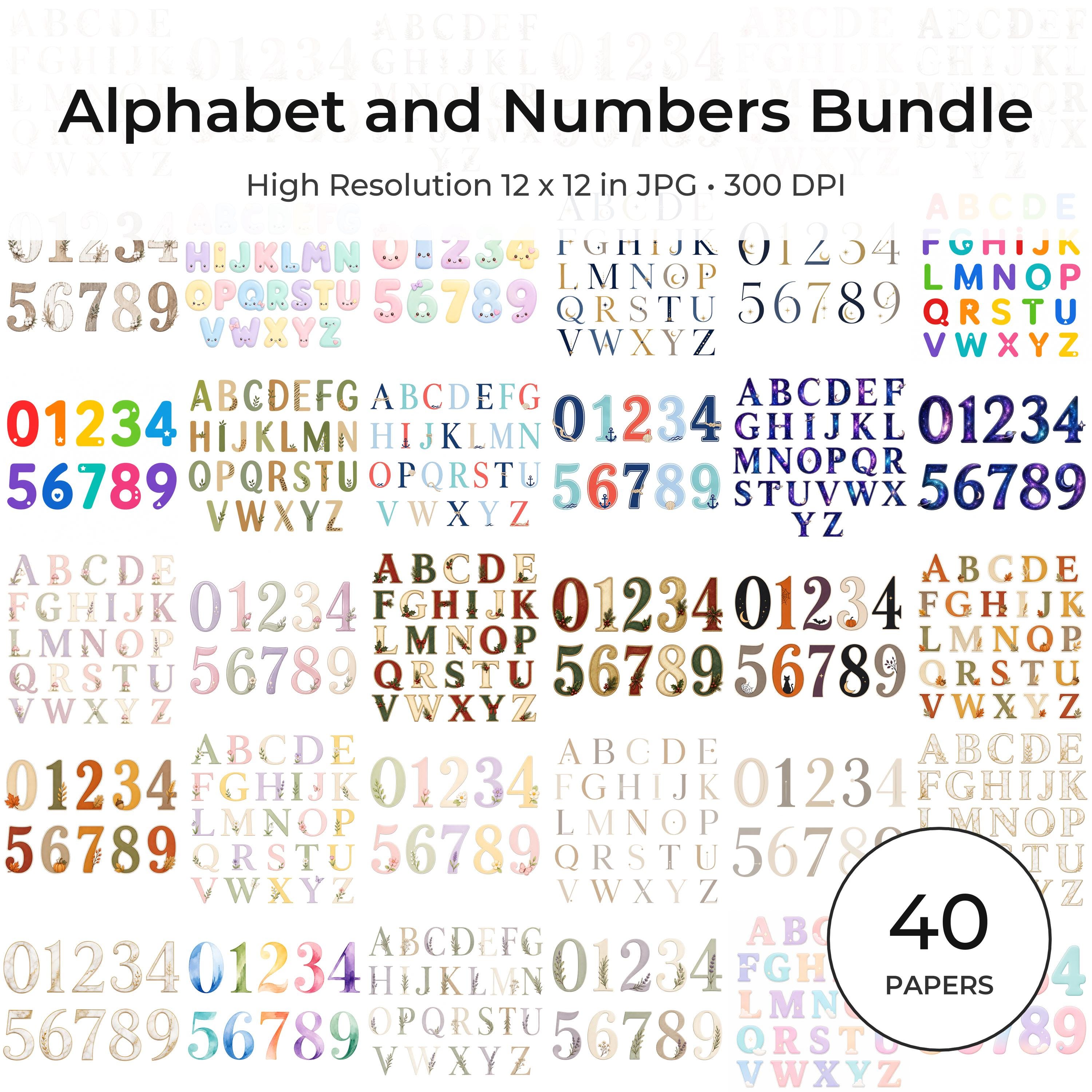 Alphabet and Numbers Printable Bundle