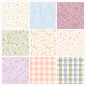 Blush Manicure Digital Scrapbook Bundle, Watercolor Nail Salon Papers (Digital Download) preview 3