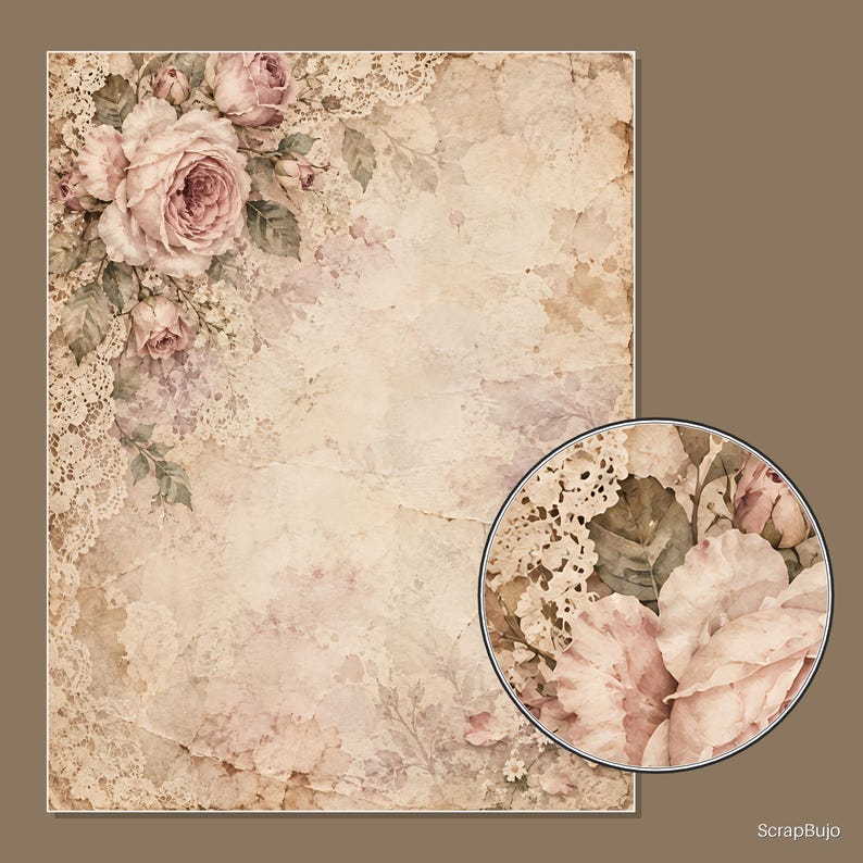 Pizzo e rosa romantici immagine 16