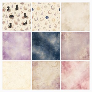 Mystic Moon Tarot Junk Journal Kit, Celestial Scrapbook Paper, Witchy Ephemera (Digital Download) preview 6