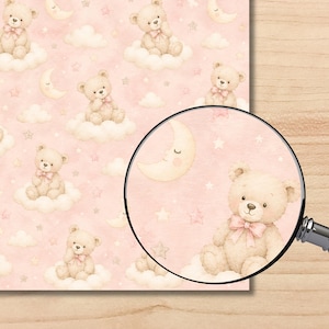 Baby Pink Watercolor Nursery Digital Paper Pack, Scrapbook Journal Kit (Digital Download) preview 6