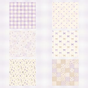 Baby Violet Watercolor Digital Paper Pack, Lavender Nursery Patterns (Digital Download) preview 4