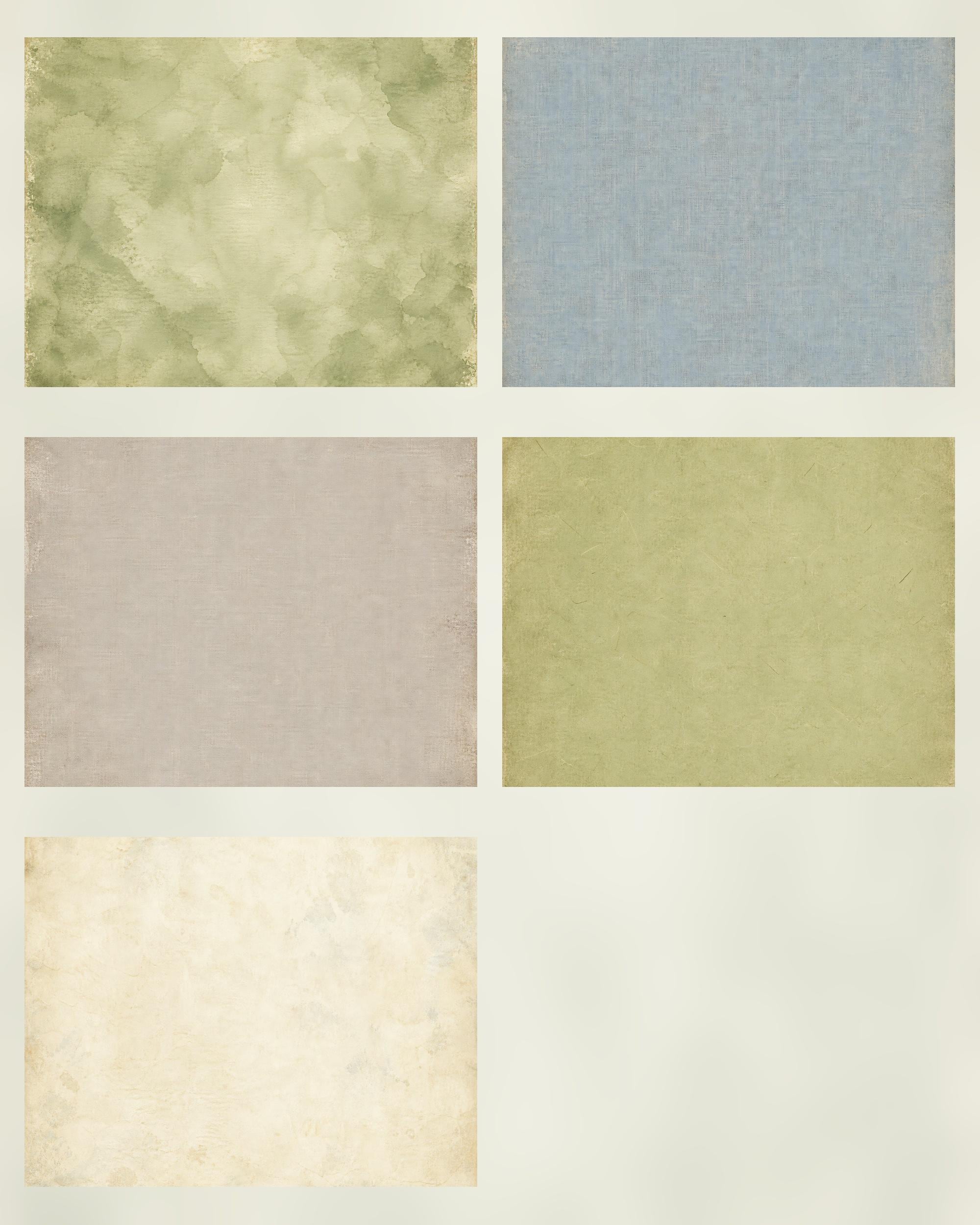 Antique Sage Manor Botanical Digital Paper Pack, Shabby Chic Junk Journal Pages (Digital Download) paper preview 4