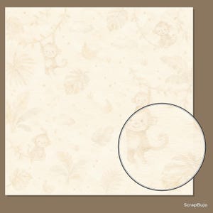 Baby Monkey Safari Watercolor Papers and Die Cuts (Digital Download) preview 6