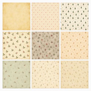 Vintage Christmas Digital Paper Collection (113 JPG) preview 3