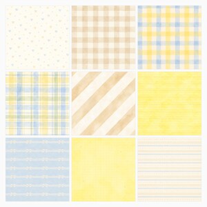 Lemon Sky Pastel Digital Paper Pack, 40 Watercolor Patterns (Digital Download) preview 2